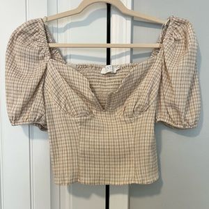 Puff sleeve crop top